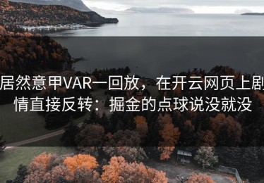 居然意甲VAR一回放，在开云网页上剧情直接反转：掘金的点球说没就没