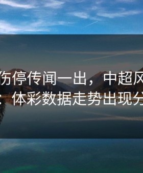 郭艾伦伤停传闻一出，中超风向立刻变：体彩数据走势出现分叉