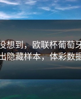 我是真没想到，欧联杯葡萄牙离谱细节，翻出隐藏样本，体彩数据有说法