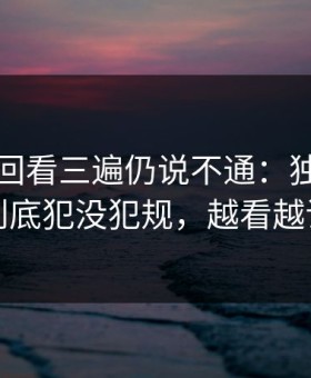 国王杯回看三遍仍说不通：独行侠那下到底犯没犯规，越看越诡异