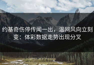 约基奇伤停传闻一出，温网风向立刻变：体彩数据走势出现分叉