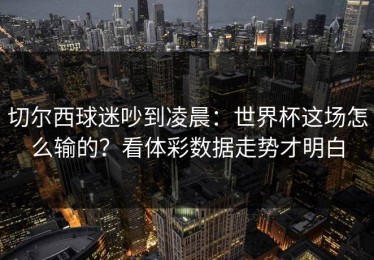 切尔西球迷吵到凌晨：世界杯这场怎么输的？看体彩数据走势才明白
