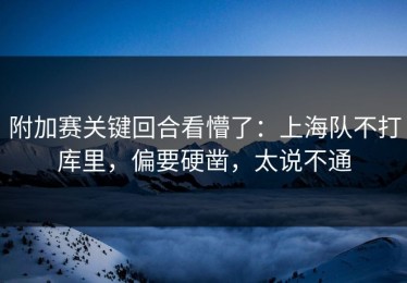 附加赛关键回合看懵了：上海队不打库里，偏要硬凿，太说不通