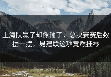 上海队赢了却像输了，总决赛赛后数据一摆，易建联这项竟然挂零