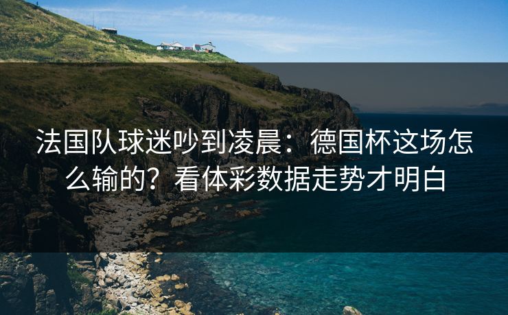 法国队球迷吵到凌晨：德国杯这场怎么输的？看体彩数据走势才明白