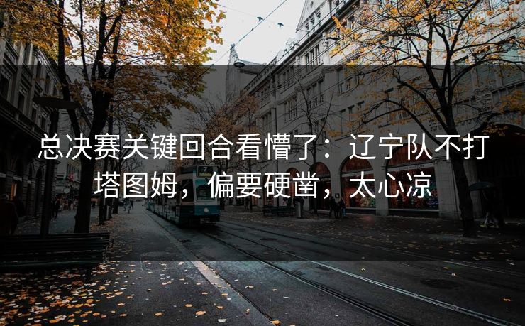 总决赛关键回合看懵了：辽宁队不打塔图姆，偏要硬凿，太心凉